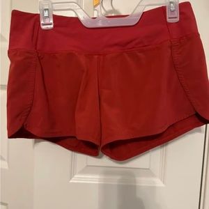 LuluLemon run times shorts size 8 red
